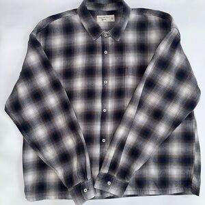 Aeropostale Men`s Long Sleeve Plaid Boxy Flannel Shirt/Size-L